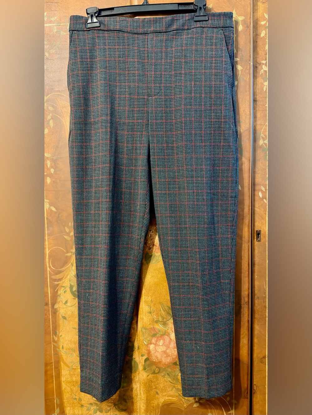 Banana Republic Hayden Plaid Pants - Green & Red